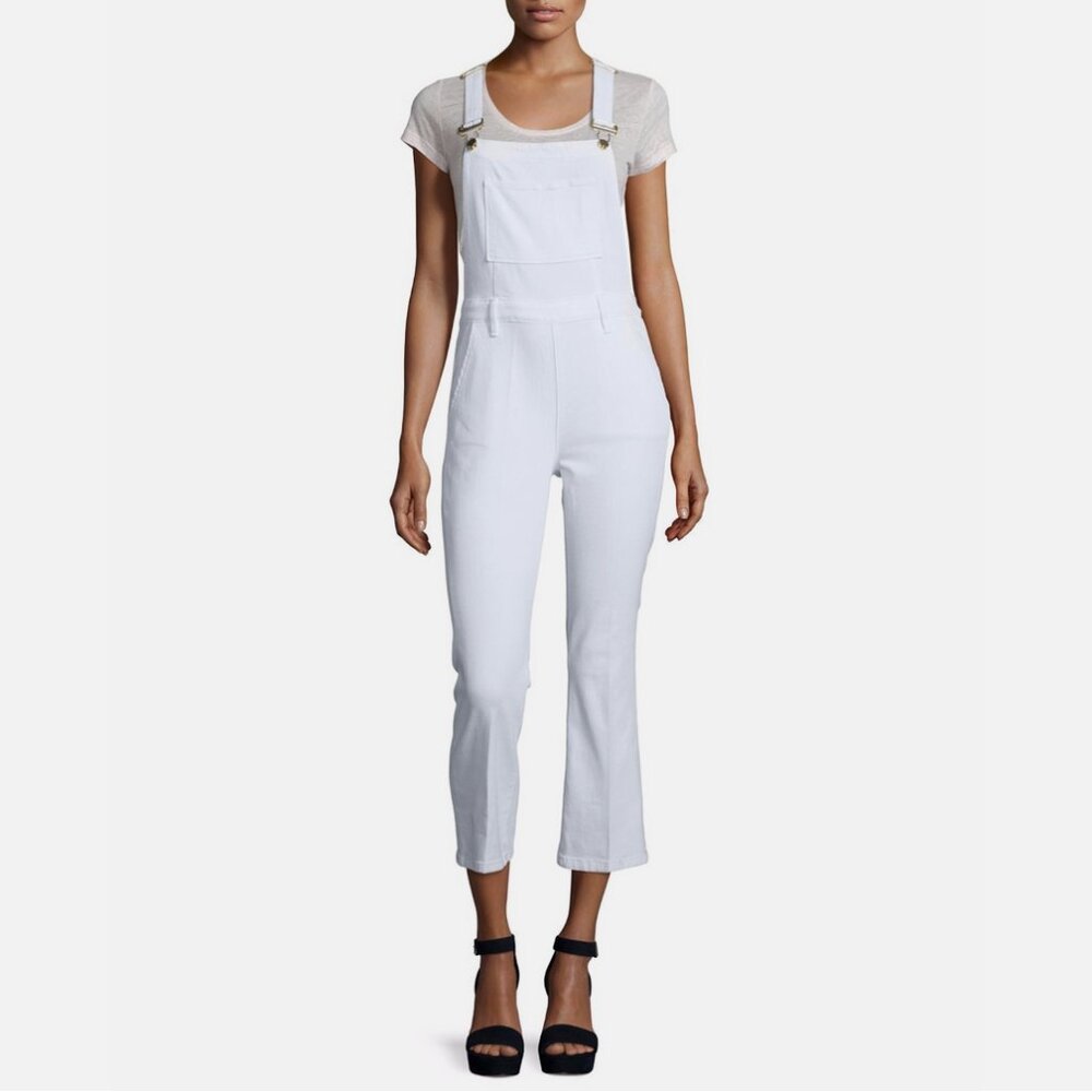 Frame Antibes Cropped Denim Overalls